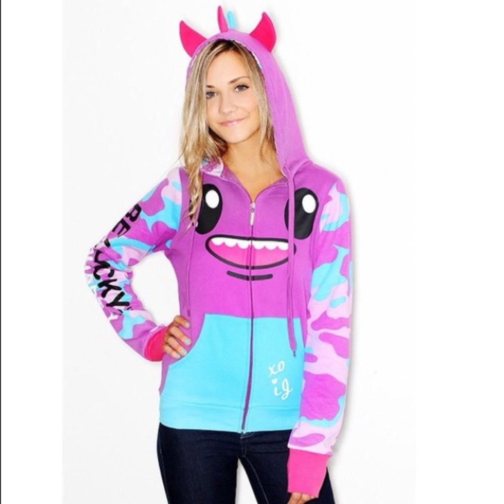 Original Purple IJustine SoSoHappy Hoodie